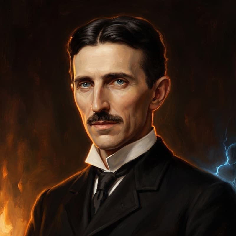 Portrait of Nikola Tesla